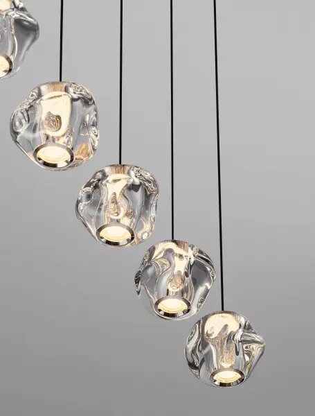LED stmívatelný černý designový lustr Ifos 150