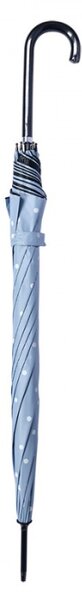 Velký světlemodrý deštník s bílými puntíky – 98 cm