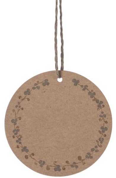 Maileg Dárkové visačky Ring of Flowers Brown - 15 ks MIL441