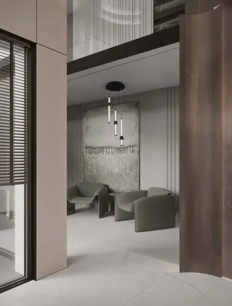 LED stmívatelný černý designový lustr Atmosfera