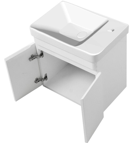 Lavedo Vivace White Mini Air 55 koupelnová skříňka s umyvadlem, lesk