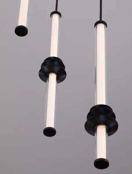 LED stmívatelný černý designový lustr Atmosfera