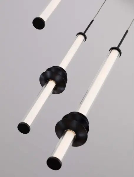 LED stmívatelný černý designový lustr Atmosfera