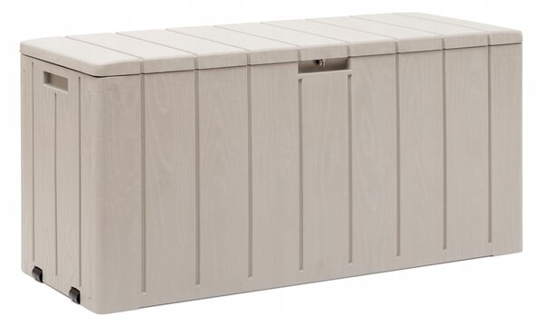 Zahradní úložný box plast 270 l šedý