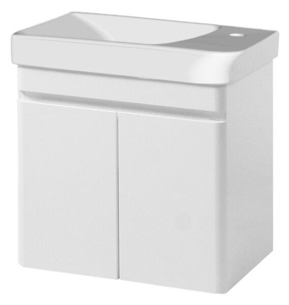Lavedo Vivace White Mini Air 55 koupelnová skříňka s umyvadlem, lesk
