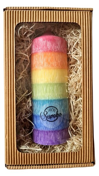 Supeko Dárkový balíček Svíčka čakrový válec 17 cm