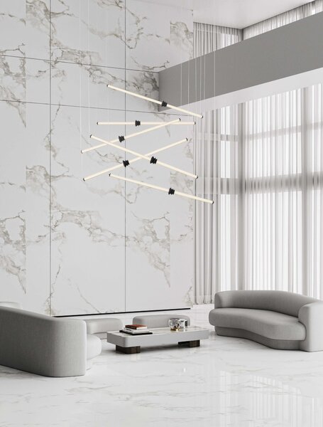 LED stmívatelný černá moderní lustr Atmosfera 250