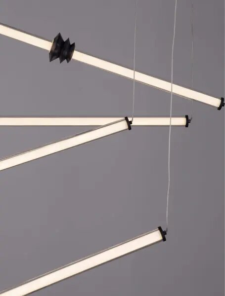 LED stmívatelný černá moderní lustr Atmosfera 250