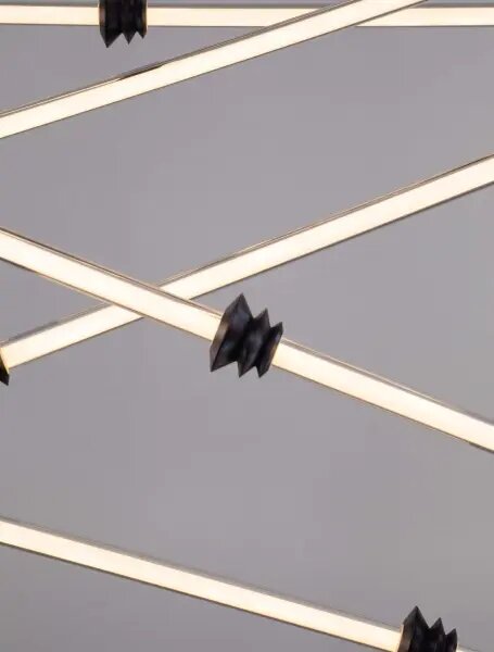 LED stmívatelný černá moderní lustr Atmosfera 250