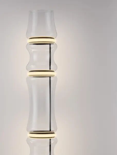 LED stmívatelná černá stojací lampa Anapnoe 157
