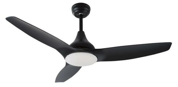 NOVA LUCE stropní ventilátor se světlem SAMOA tělo z oceli matná bílá a sklo 3ABS bílé listy LED 18W 3000K 5267302