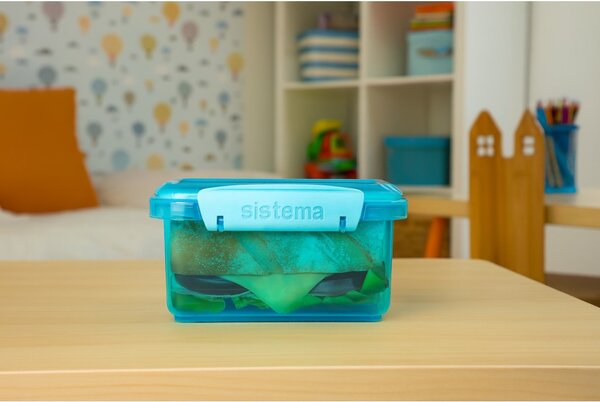 Sistema Dělený svačinový box Lunch Plus 1,2 l, modrá