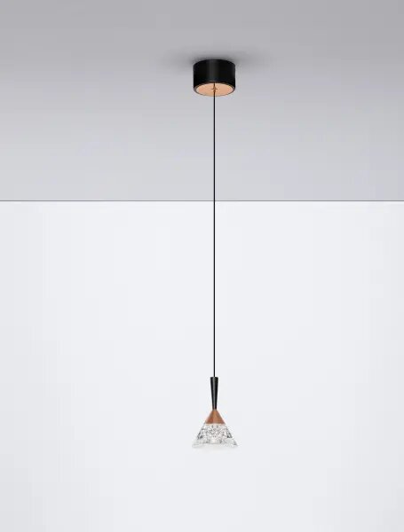 LED černo-rose zlatá moderní lustr Paluz 180