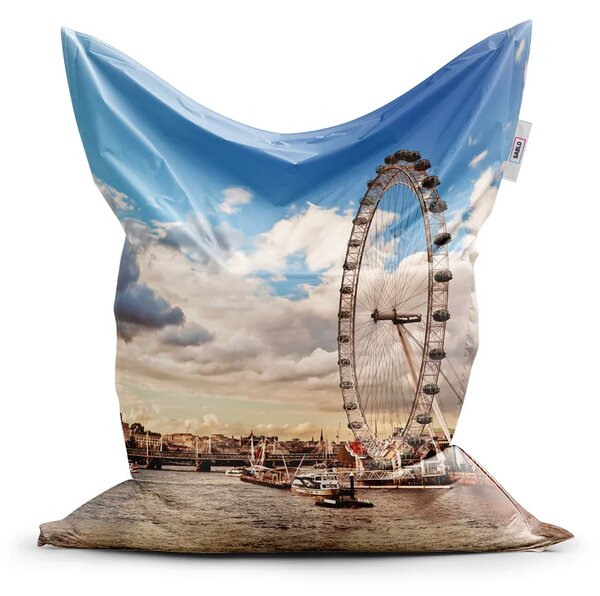 Sablio Sedací vak Classic London eye - 150x100 cm