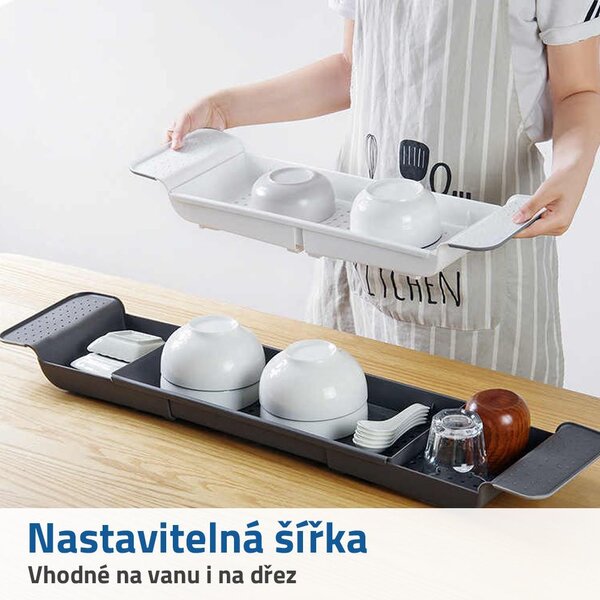 Nastavitelná police na vanu