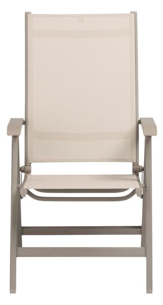 KETTLER BASIC PLUS polohovací, hliníkové křeslo - taupe / béžová