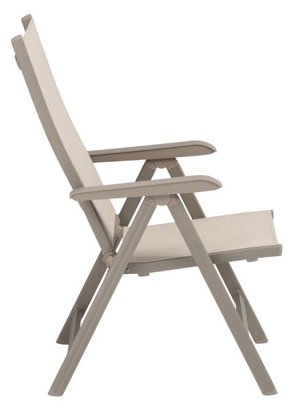 KETTLER BASIC PLUS polohovací, hliníkové křeslo - taupe / béžová