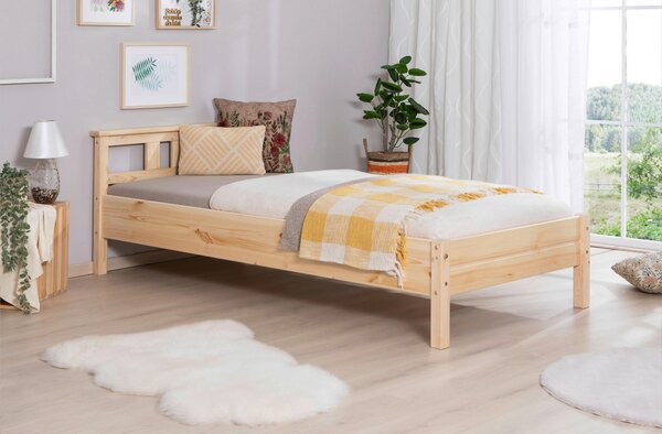 POSTEL, 90/200 cm barvy borovice MID.YOU - Jednolůžkové postele, Online Only