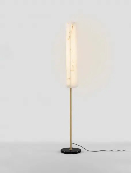 LED mosaz zlatá stojací lampa Aider
