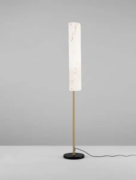LED mosaz zlatá stojací lampa Aider