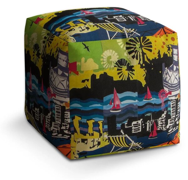 Sablio Taburet Cube Malba - 40x40x40 cm
