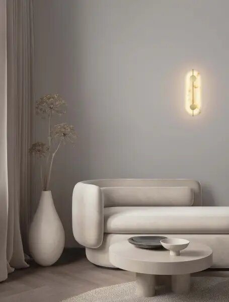LED mosaz zlatá nástěnné svítidlo Aider