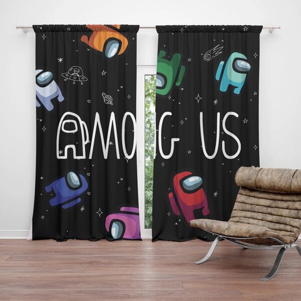 Sablio Závěs AMONG US Levitující ve vesmíru: 2ks 140x250cm