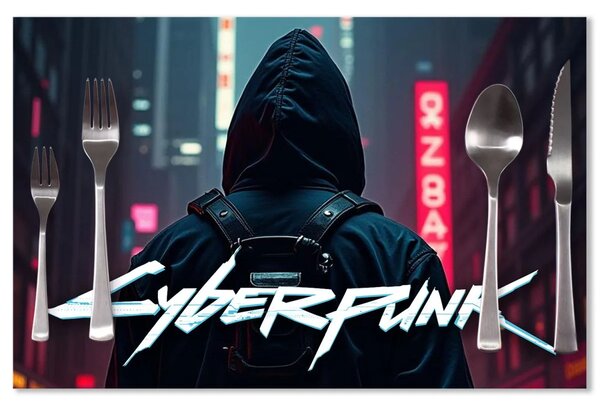 Sablio Prostírání Cyberpunk 2077 Pohled do města: 40x30cm