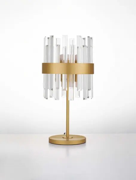 Zlatá stolní lampa Crown 50 – Šedá