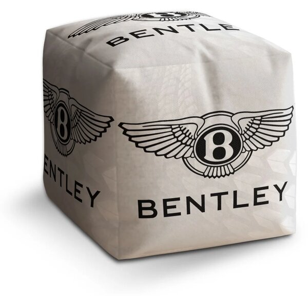 Sablio Taburet Cube Bentley na bílé - 40x40x40 cm