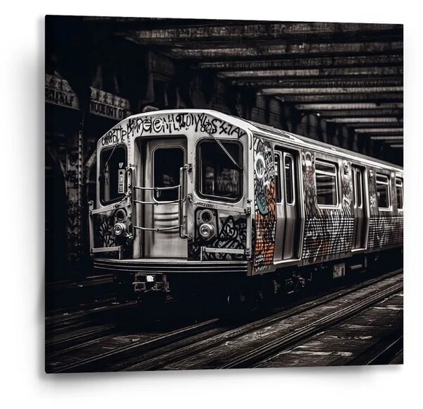 Sablio Obraz Městské metro s graffiti - 50x50 cm