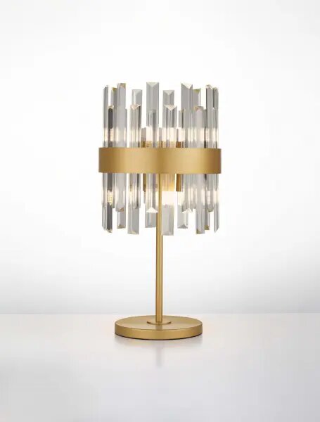 Zlatá stolní lampa Crown 50 – Šedá