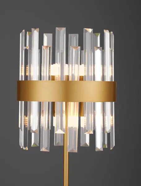 Zlatá stolní lampa Crown 50 – Šedá