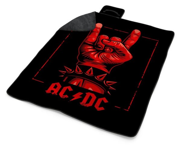 Sablio Plážová deka ACDC Červená ruka: 200x140 cm