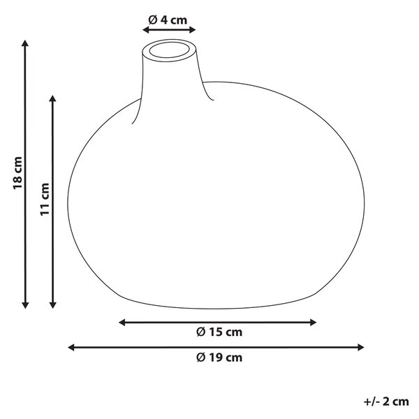 Dekorativní váza KLANG Keramika 18 cm Šedá