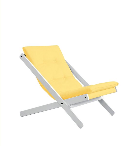 KARUP DESIGN Skládací křeslo Boogie White/Yellow 75 × 65 × 88 cm