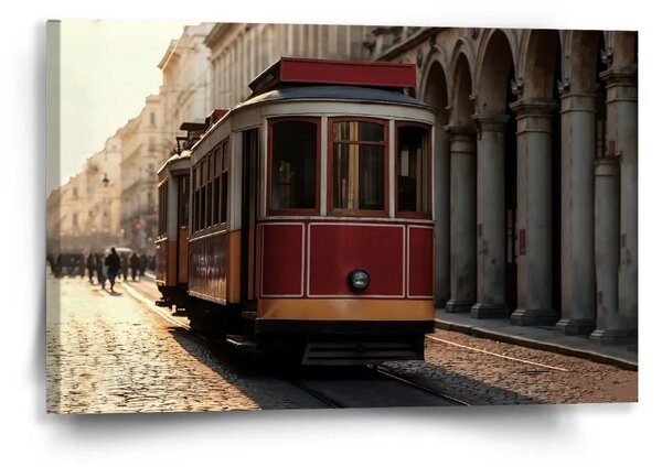 Sablio Obraz Historická červená tramvaj - 60x40 cm