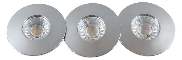 Rabalux LED zápustné bodové svítidlo Randy 3x4W/350lm/3000K/IP44 - set 3 svítidel,chrom, 1072