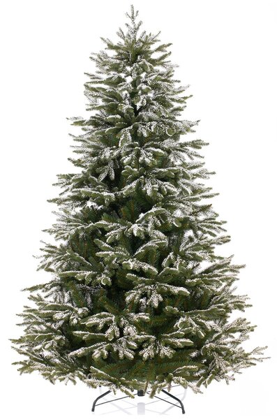 Umělý zasněžený vánoční stromeček Kovový stojan Smrk SANTA