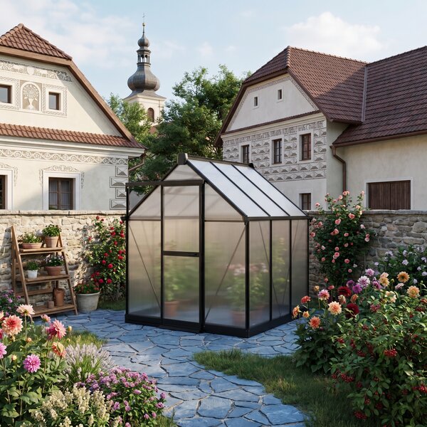 Skleník 210 x 183 x 193 cm, zesílená konstrukce, polykarbonát 6 mm