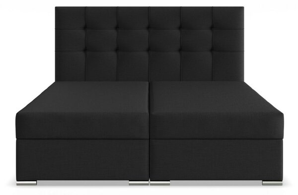 Čalouněná postel ELDA 180x200 cm s pružinovou matrací Černá