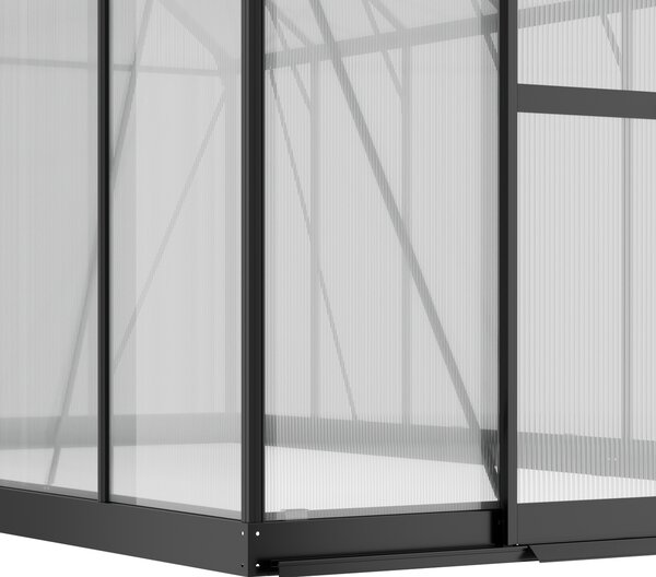 Skleník 245 x 305 x 488 cm, zesílená konstrukce, polykarbonát 6 mm