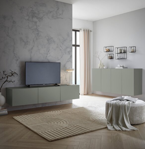 ŠIROKÁ KOMODA, zelená, 180/80/42 cm Hom`in - Online Only komody, Online Only