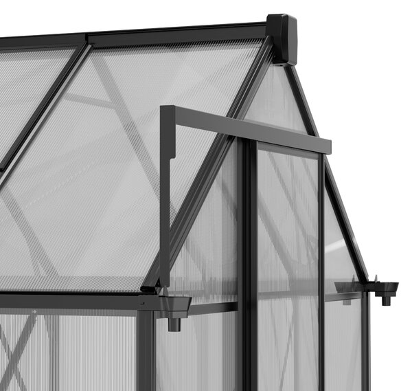 Skleník 245 x 305 x 488 cm, zesílená konstrukce, polykarbonát 6 mm