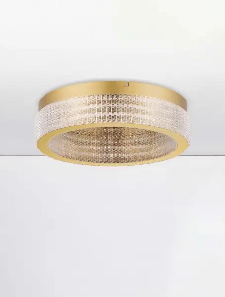 LED stmívatelné platinum zlaté moderní stropní svítidlo Kinara