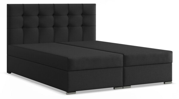 Čalouněná postel ELDA 180x200 cm s pružinovou matrací Černá