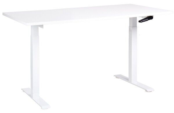 Manuálně výškově nastavitelný pracovní stůl DESTINES 160 cm 72 cm Bílá
