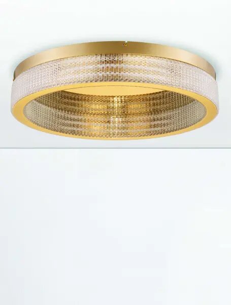 LED stmívatelné platinum zlaté moderní stropní svítidlo Kinara 2