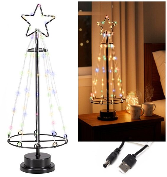 LED Vánoční stromek - 45cm, 80LED, multicolor