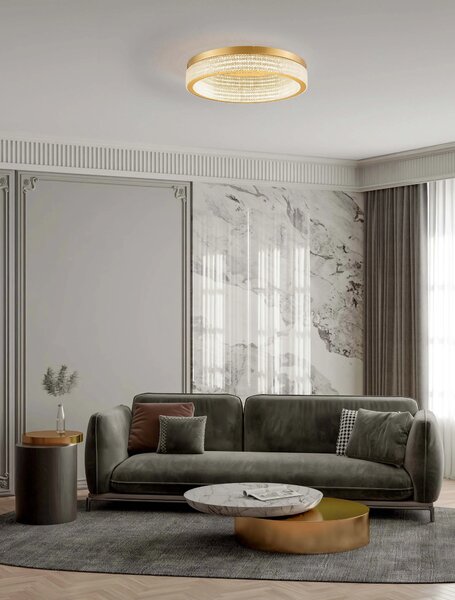 LED stmívatelné platinum zlaté moderní stropní svítidlo Kinara 2